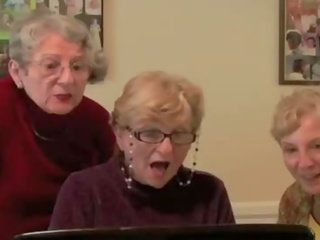 3 Grannies React To Big Black dick xxx film video