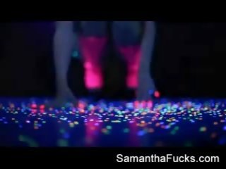 Samantha saint gets off in this extraordinary terrific gara light solo