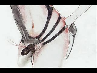 Femdom tôn sùng quần áo ràng buộc, thống trị, tánh bạo dâm, khổ dâm bondage dùng nghệ thuật strapon truyện tranh