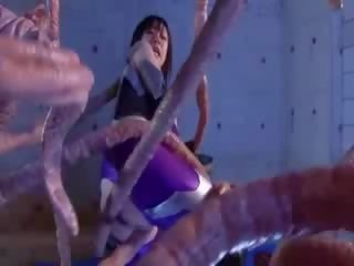 Uriaș tentacul și mare striptease asiatic murdar video amanta