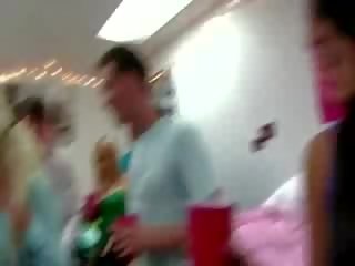 Super wet t shirt contest in dorm room with awesome girls
