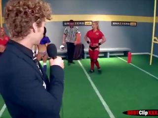 Four elite Pornstars in The Brazzers Halftime mov II