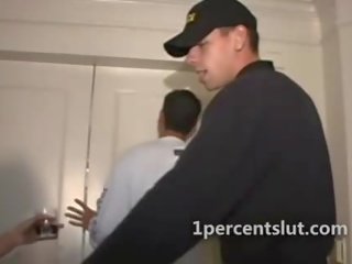 Brunette sucks officers putz so her bf wont get arrested