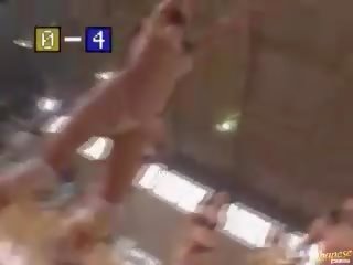 Amateur Asian girls play naked basketball