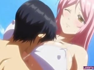 Malaki titted hentai divinity sa bikini makakakuha ng fucked