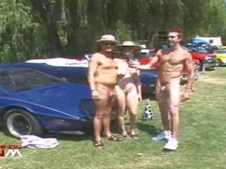 Nudist Couples Interviewed At Car video