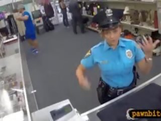 Huge Boobs Police Officer Pawns Her Pussy And Fucked