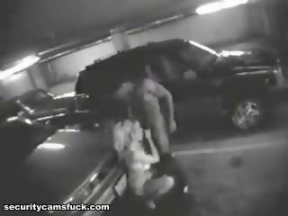 Real Life parking Lot Big xxx film Porno Shot By The Security Webcam