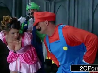 झटका कि हर्ष डंडा: glorious mario bros मिलना व्यस्त साथ प्रिन्सेस brooklyn पीछा