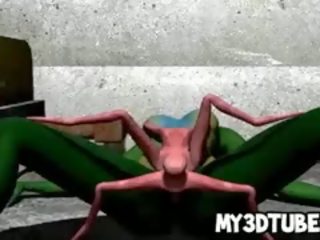 3d зелений чужий отримувати трахкав жорсткий по a spider