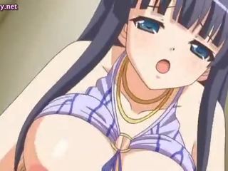 Brunette anime sweety blir skrudd