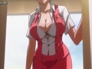 Grande boobed anime deity ottenere jizzload