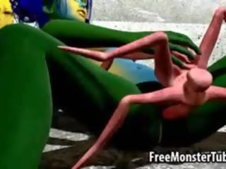 3D Alien babe Gets Fucked By A Mutated Spider