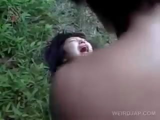 Fragile Asian damsel Getting Brutally Fucked Outdoor