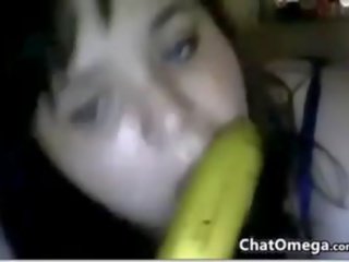 Chubby Cam young woman With A Banana