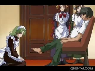 Hentai Excited lad Sexually Abusing His Sweet Maids