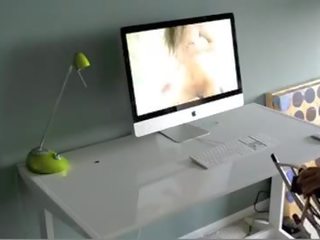 Banging A Mounted Fleshlight While Watching Porn.