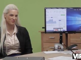 VIP4K&period; Tanned cookie passes dirty sex video casting in the loan office