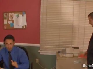 Amazing gay fucking butts in the office