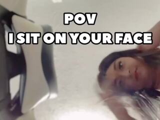 Crossdresser Sits On Your Face POV