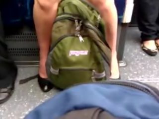 Upskirt on London Tube