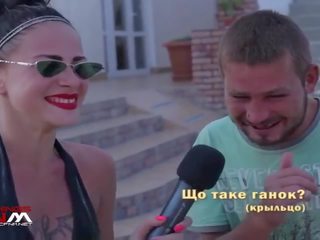 Russian Hottie Interviews Naked Chicks & adolescents On N