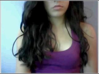 Super charmant filles brunette film webcam ado