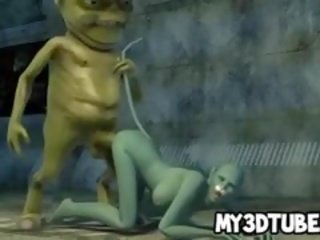 3D Cartoon Cat divinity Getting Fucked Hard By An Alien