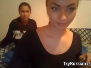 Young Russian Lesbian Couple Teasing