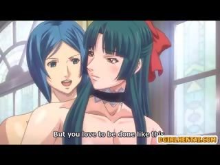 Gros seins l'anime transexuelle plan a trois sensationnel baise