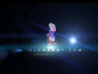 Oldnanny قديم و مراهق غير استمناء مع grown-up لعبة