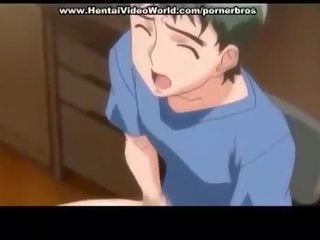 Anime nastolatka córka idzie ahead zabawa pieprzyć w łóżko