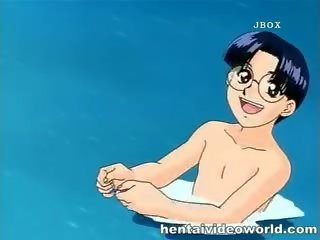 Njijiki hentai lady blowing cocks underwater