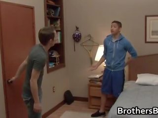 Brothers excellent b-yfriend gets johnson sucked